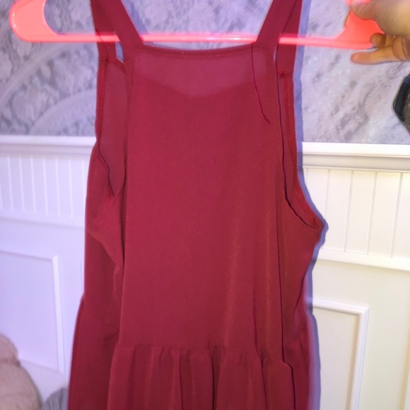 Red buttoned down flowy tank top - Picture 3 of 3